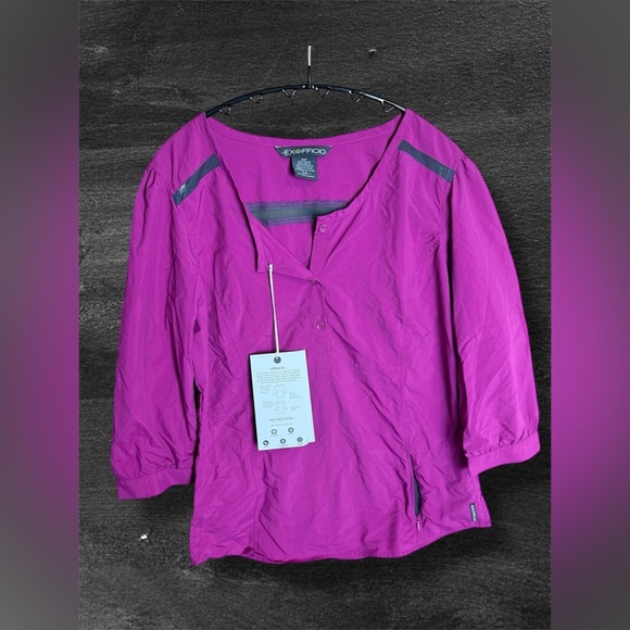 Exofficio Tops - NWT ExOfficio Women's Vibrant Magenta Outdoors 3/4 Sleeve Top